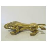 Solid Brass Vintage Lion Statue