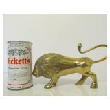 Solid Brass Vintage Lion Statue