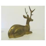 Solid Brass Vintage Cat & Deer Statues