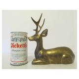 Solid Brass Vintage Cat & Deer Statues