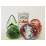 Lot of Art Glass Paperweights #1