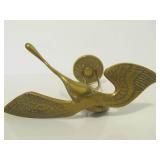 Mid Century Solid Brass Crane Statues