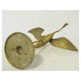 Mid Century Solid Brass Crane Statues