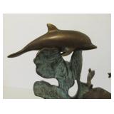 Great Looking Bronze Aquatic Sea Life Sculpture by SPI