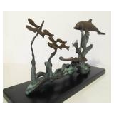 Great Looking Bronze Aquatic Sea Life Sculpture by SPI