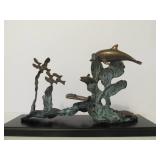 Great Looking Bronze Aquatic Sea Life Sculpture by SPI