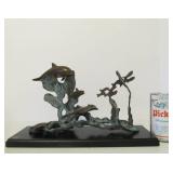 Great Looking Bronze Aquatic Sea Life Sculpture by SPI