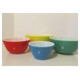 Vintage PYREX Complete Primary Color Nesting Bowl Set w/Extra Green Bowl