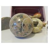 Large Group of Rocks, Carved Stone Spheres, Geodes etc