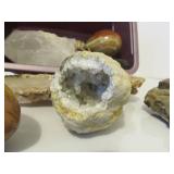 Large Group of Rocks, Carved Stone Spheres, Geodes etc