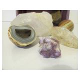 Large Group of Rocks, Carved Stone Spheres, Geodes etc