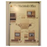 Large Vintage Double-Sided Framed APPLE COMPUTER Advertising Cardboard Poster Sign - 1985 #1