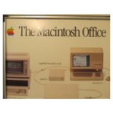 Large Vintage Double-Sided Framed APPLE COMPUTER Advertising Cardboard Poster Sign - 1985 #1