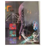 Large Vintage Double-Sided Framed APPLE COMPUTER Advertising Cardboard Poster Sign - 1985 #2