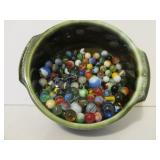 Large Lot of Old Vintage Glass Marbles