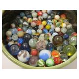 Large Lot of Old Vintage Glass Marbles