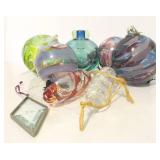 Group of Larger Art Glass Ornaments