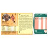 Lot Of 3 Vintage Basketball Cards Including 1991 Fleer All-Star Team Michael Jordan #211, 1991-92 Fleer Michael Jordan #29, and 1988-89 Fleer #16 Horace Grant Chicago Bulls Rookie Card