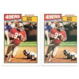 Lot Of Two 1987 Topps Jerry Rice #115 Football Cards