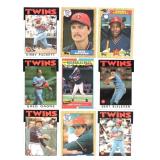 Lot Of 9 Vintage Minnesota Twins Baseball Cards Including 1987 Fleer Baseball