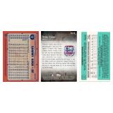 Lot Of 3 Baseball Cards Including 1984 Donruss Rated Rookie Joe Carter #41, 2026 Topps Chrome 35th Aniversary Sammy Sosa Purple Refractor #91c-88 /250, and 2019 Topps Mike Trout ICR-99 Rookie Card (RE