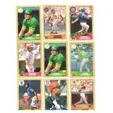 Lot Of 9 Vintage Baseball Cards Including 1987 Topps Jose Canseco #620, 1987 Topps Kirby Puckett #450, and More!