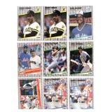 Lot Of 9 Vintage Baseball Cards Including 1989 Fleer Barry Bonds #202, 1989 Fleer Darryl Strawberry #49, and More!