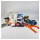 Lot of Airgun BBs, Pellets, CO2 Cartridges, and Shooting Accessories