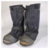 BNB Wear Black Winter Boots with Studded Soles Ice Cleats