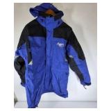 River’s End Blue and Black Hooded Jacket Size S