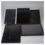 Lot of 5 Tablet Devices Apple iPad Samsung Alco and Onn