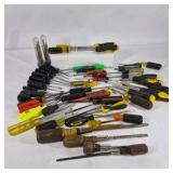 Lot of Assorted Screwdrivers and Hand Tools