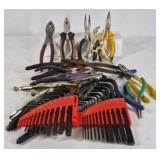 Lot of Assorted Pliers, Locking Pliers, and Hex Key Sets