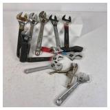 Lot of Assorted Adjustable Wrenches and Locking Pliers