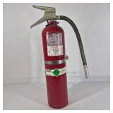 Red Fire Extinguisher with Hose and Nozzle