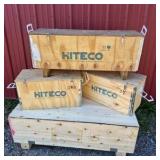 Lot of Hiteco Wooden Shipping Crates
