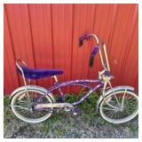 Purple Porta Cruiser Bicycle with Banana Seat