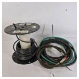 Lot of Coaxial Cable Spool and Assorted Hoses