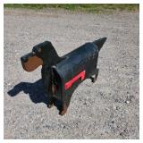 Dog Shaped Mailbox with Red Flag