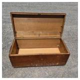 Wood Storage Chest Trunk with Hinged Lid