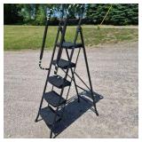 HBTower Folding 4 Step Ladder with Handrails