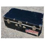 Black Storage Trunk with Metal Latches