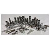 Large Lot of Assorted Sockets Ratchets Extensions and Socket Wrench Tools