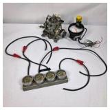 Automotive Carburetor with Phantom Tachometer and Vacuum Gauge Set