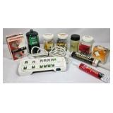 Assorted Household Hardware Electrical Supplies and Caulk Lot