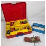 Vintage Erector Metal Construction Set with Case and Parts