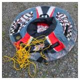 Inflatable Towable Water Tube with Rope and Handle