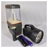 Lot of Coleman Lantern, Spotlight, and Flashlights