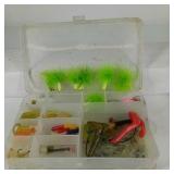 Lot of Fishing Lures, Spinnerbaits, Tackle Boxes, and Hooks