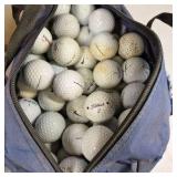 Lot of Golf Balls, Range Bag, and Golf Ball Shag Tube